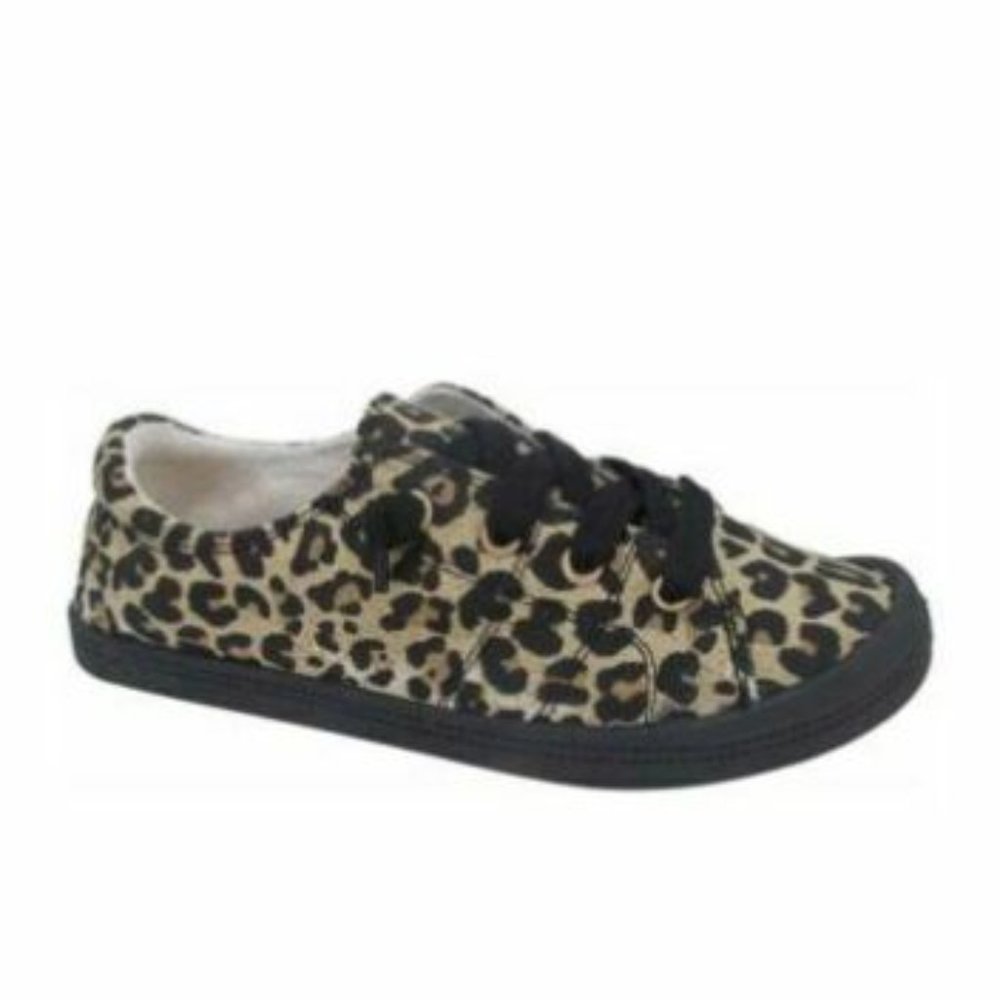Jellypop Size 7.5M Canvas Sneakers Leopard Print